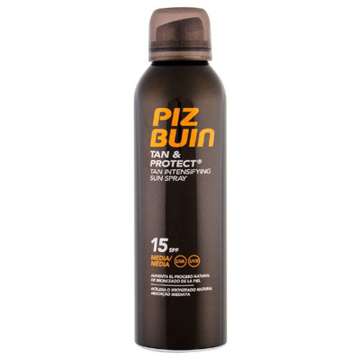 Sprej mbrojtës i diellit Piz Buin Tan & Protect SPF 15, 150 ml