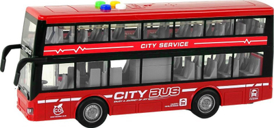 Autobus lodër L-Toys City Bus, me drita e zhurma, mekanizëm fërkimi, i kuq