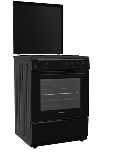 Shporet me gaz Heinner HFSC-V60BK, 60cm, 4 vatra, i zi