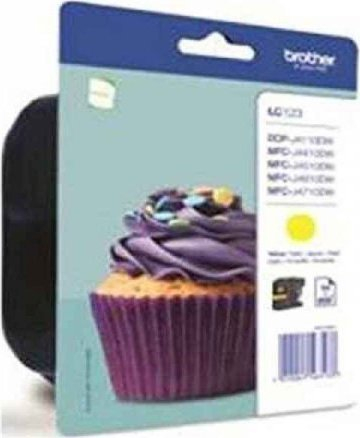 Kasetë boje Brother LC123YBP, inkjet, e verdhë