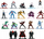 Set figurina metalike Jada Toys Spider-Man, 18 copë, versioni 9, shumëngjyrëshe