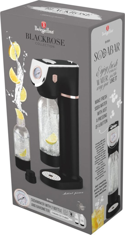 Saturator uji Berlinger Haus BH-8554, 0.5L 1L, koleksioni Black Rose, i zi