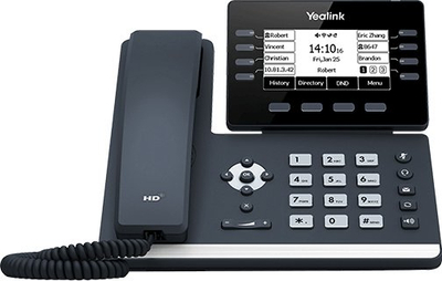 Telefoni IP Yealink SIP-T53, me kabllo, për montim në mur dhe tavolinë, gri klasike
