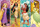 Puzzle dyshemeje Lisciani Maxifloor Disney Princess, 2x60 copë, për ngjyrosje