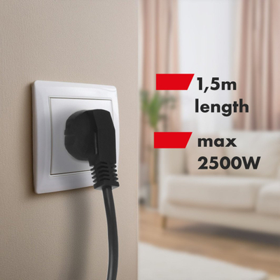 Shtrirëse elektrike Maclean MCE509 B, 6 prize, kabllo 1.5m, e zezë