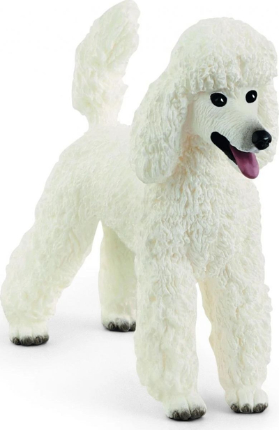 Фигурина на куче Schleich, poodle, бела