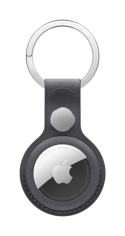 Приврзок за клучеви Apple AirTag FineWoven Key Ring, црн