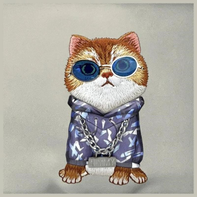 Çantë krahu Nimmy Cool Cat, lëkurë sintetike, që s’e merr uji, gri