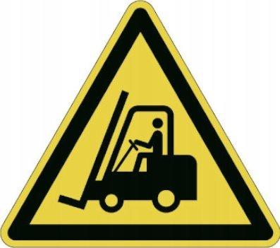 Shenjë dyshemeje paralajmëruese Durable Caution Forklifts, me ngjitës t' përhershëm, kundër rrëshqitjes R9, e verdhë
