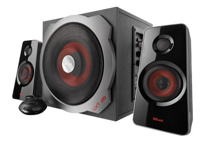 Компјутерски звучници Trust GXT 38 Tytan, 2.1, со сабвуфер, црни