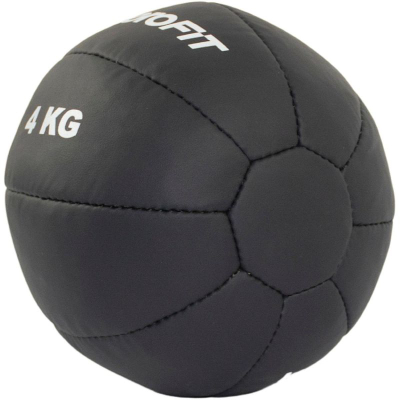 Top Enero Fit për stërvitje, 4 kg, lëkurë sintetike, gri e errët