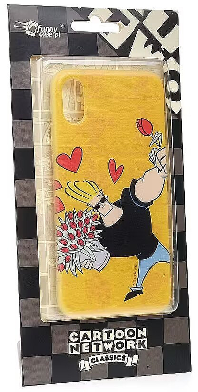 Kuti mbrojtëse Cartoon Network Johnny Bravo Love për iPhone X XS, silikoni