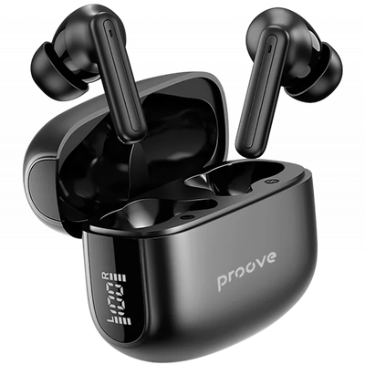 Dëgjuse wireless Proove Tempo TWS, ANC, me aplikacion, të zeza