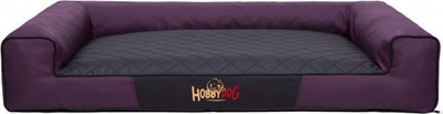 Shtrat për qen Hobbydog Victoria XXL, materiale cordura, dyshek shkumë, burgundy me të zezë