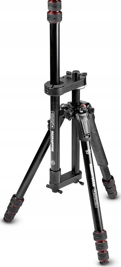 Tripod Manfrotto VR Alumini, alumin, lartësi që rregullohet, i zi