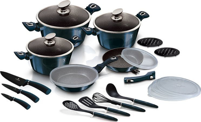 Set i tenxhereve Berlinger Haus BH-7183, 22 copë, e kaltërt e errët