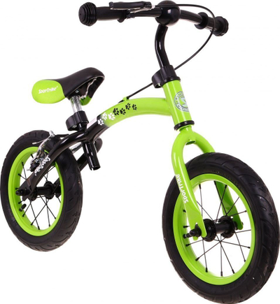 Biçikletë ekuilibri SportTrike Boomerang 2n1, 10\"-12\", çelik, jeshile