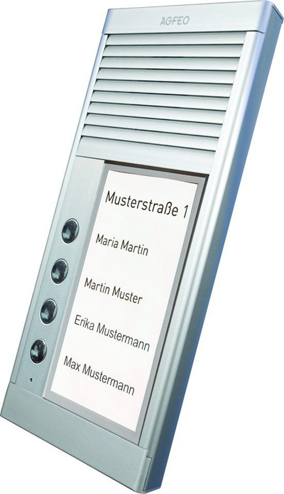 Панел интерком AGFEO DoorSpeak 4, IP33, ѕиден монтаж, сребрен