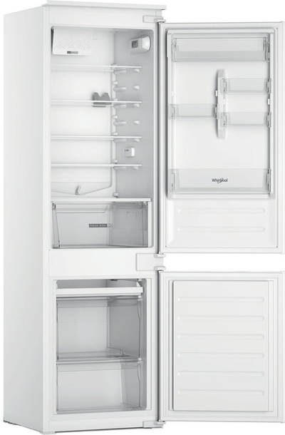 Вграден фрижидер Whirlpool WHC18D011B1, комбиниран со замрзнувач, класа E, 60 cm, бел