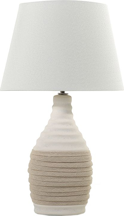 Lampë tavoline Beliani Tormes, porcelan, stil fshati, bezhë e çelët