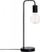 Lampë tavoline Keli, 45 cm, çelik inox, e zezë