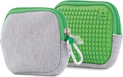 Çantë ruajtëse Pixie Crew Storage Pouch, panel silikoni, 15 cm, gri me jeshile