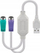 Kabull adapter Microconnect USBA2XPS2, USB A në 2x PS/2, 0.3m, i bardhë
