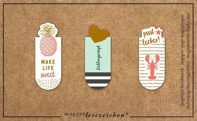 Shënues magnetik për libra Legami Favorite Recipes, set, motive gatimi, shumëngjyrësh