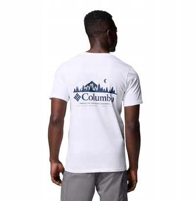 Bluzë Columbia Rapid Ridge Back Graphic Tee II, për meshkuj, e bardhë