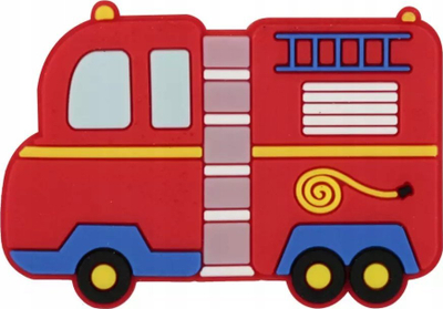 Mprehëse lapsash Fire Truck, në formë kamioni zjarrfikës, për kalamaj, e kuqe