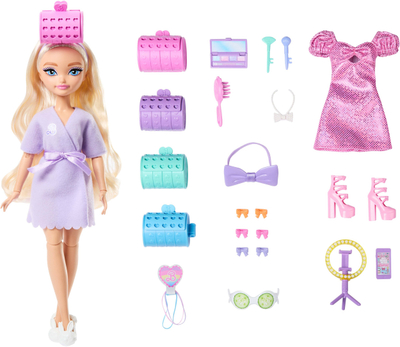 Kukull Barbie Mattel Dream Besties Get Ready With Me, set aksesorësh, për fëmijë 3+