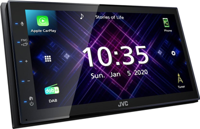 Radio makine JVC KW-M565DBT, 2-DIN, me ekran 6.8", ngjyrë e zezë