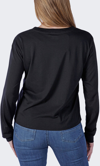 Bluzë me mëngë të gjata Carhartt Tencel Fiber Series, Loose Fit, xhepi përpara, XL, e zezë