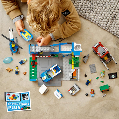 Set lodrash LEGO City Police Station 60316, stacion policie, 6+ vjeç, shumëngjyrësh