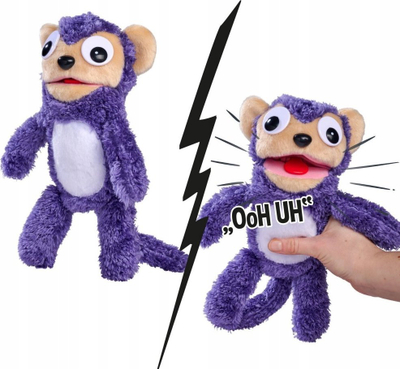 Lodër pelushi Screamerz Monkey, interaktive me zë, shumëngjyrëshe