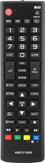 Telekomandë TV HQ LXP5650 për LG, zëvendësuese AKB73715650, e zezë