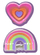 Kapëse flokësh Clipstar Glow Happy Heart, set 2 copë, shumëngjyrëshe