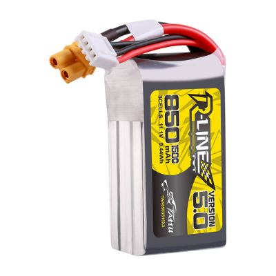 Bateri LiPo Tattu R-Line V5, 850mAh 3S 11.1V, 150C, XT30U-F