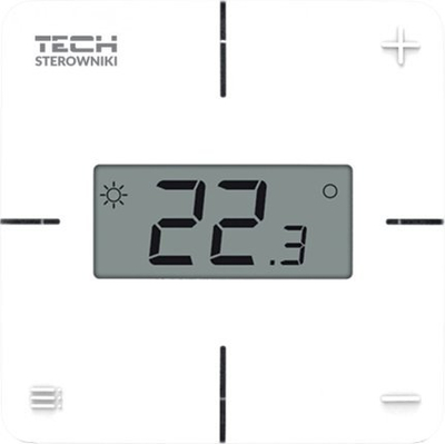 Termostat dhome Tech Wired R-X, sensor NTC, ekran LCD, i bardhë