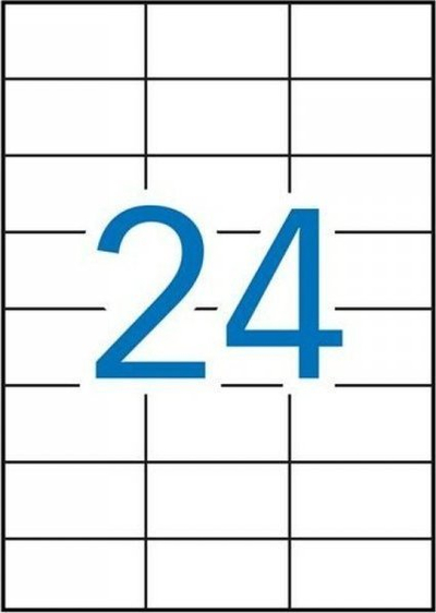 Самолеплива етикета Apli 01273, 70 x 37 mm, 2400 парчиња, бели