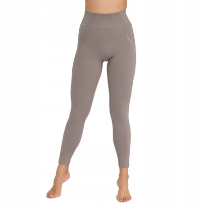Легинси за жени Brubeck Casual, висок струк, за теретана, беж, S