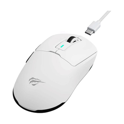 Maus gaming Havit MS969WB, wireless 2.4G dhe Bluetooth, 16000 DPI, bardh e zi