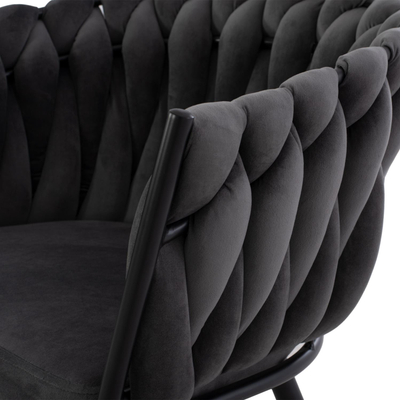 Kolltuk Luanda velvet + këmbë metal 60×54×78 cm (HM8741.01)
