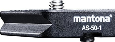 Монтажна плочка Mantona AS-50-1, систем Arca-Swiss, алуминиумска легура, црна