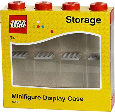 Kuti ekspozimi LEGO Minifigure Display Case 4065, 8 figura, e kuqe