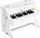 Piano lodër për kalamaj Classic World, dru, e bardhë