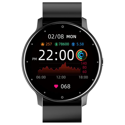 Orë inteligjente Giewont GW120-2 Pro, Bluetooth, me ekran me prekje, e zezë