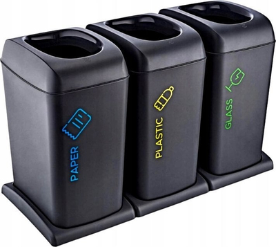 Koshi i riciklimit Soft Recycling Bin, 40L, me kemba mbajtsë, antracit