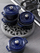 Tenxhere gize Staub Round Cocotte, 24cm, 3.8L, blu e errët