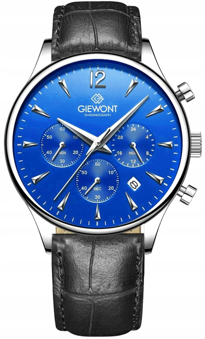 Orë dore Giewont GW6310-A3, kronograf, xham safir, e zezë blu